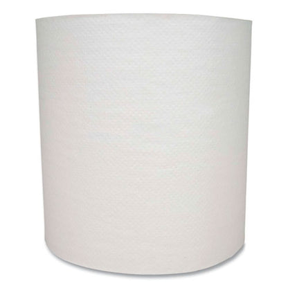 Hard Wound Towel, 1 Ply, 8" X 700 Ft, White, 6/carton