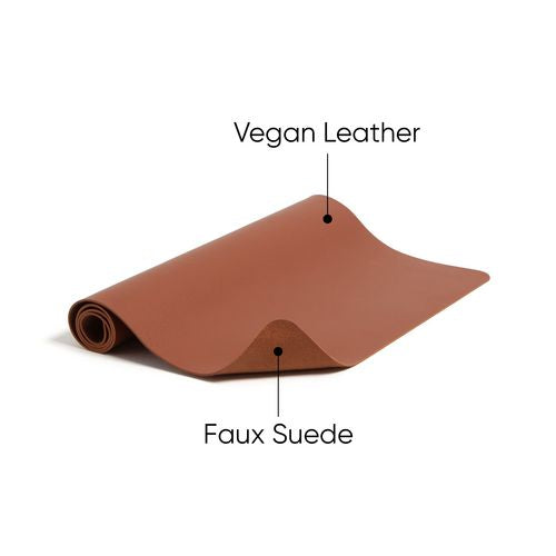 Vegan Leather Desk Pads, 23.6" X 13.7", Brown