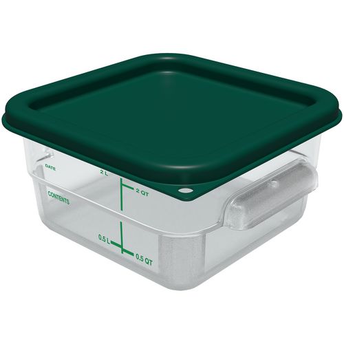 Squares Food Storage Container Lid, 7.31 X 7.31 X 0.63, Forest Green, Plastic