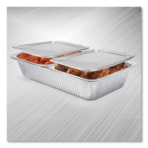 Half Steam Table Pan Lids, Full Curl, 11.16 X 0.62 X 12.75, 100/carton