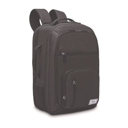 Grand Travel Recycled Tsa Backpack, Fits Devices Up To 17.3", 12.25 X 6.5 X 18.63, Dark Gray