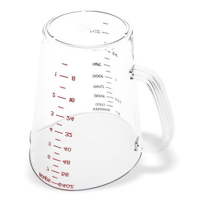 Commercial Measuring Cup, 0.5 Gal, Clear