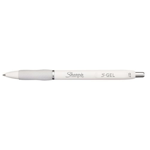 S-gel Fashion Barrel Pen, Retractable, Medium 0.7 Mm, Assorted Color Ink, White Barrel, 4/pack