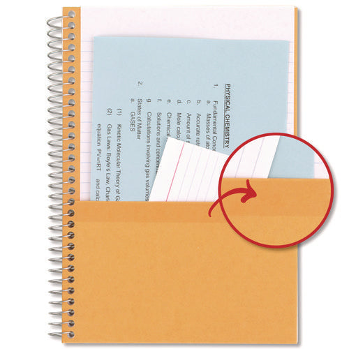 Wirebound Notebook, 2-subject, Medium/college Rule, Randomly Assorted Cover Color, (80) 9.6 X 6 Sheets