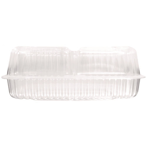 Handi-lock Three-compartment Food Container, 8 X 3 X 8.87, Clear, Plastic, 250/carton