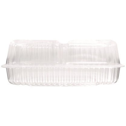 Handi-lock Three-compartment Food Container, 8 X 3 X 8.87, Clear, Plastic, 250/carton