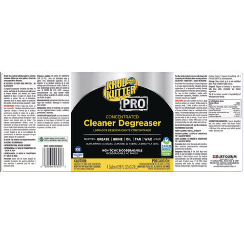 Concentrated Cleaner Degreaser, 1 Gal Bottle, 4/carton