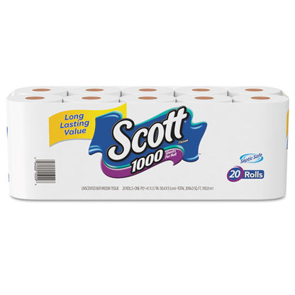 1000 Bathroom Tissue, Septic Safe, 1-ply, White, 1,000 Sheet/roll, 32 Rolls/carton