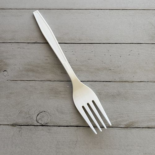 Heavyweight Polypropylene Cutlery, Fork, White, 1,000/carton