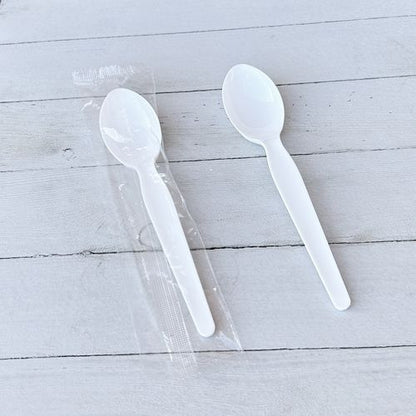 Heavyweight Wrapped Polystyrene Cutlery, Soup Spoon, White, 1,000/carton