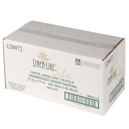 Dinner Napkins, 17 X 17, White, 1/8 Fold, 300/carton