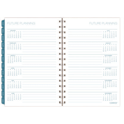 Glacier Weekly/monthly Planner, Glacier Artwork, 8.5" X 6.38", Blue/gray/silver Cover, 12-month (jan To Dec): 2025