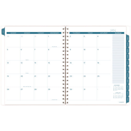 Glacier Weekly/monthly Planner, Glacier Artwork, 11" X 9.25", Blue/gray/silver Cover, 12-month (jan To Dec): 2025