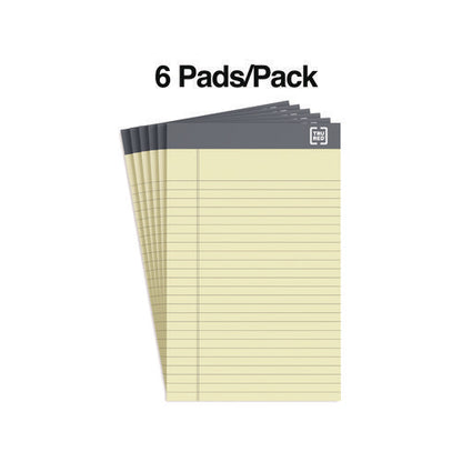 Notepads, Narrow Rule, 50 Canary Yellow 5 X 8 Sheets, 6/pack