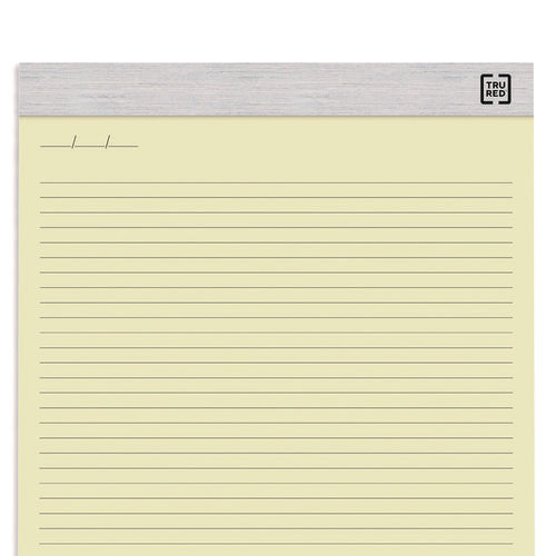 Notepads, Narrow Rule, 50 Canary Yellow 8.5 X 11.75 Sheets, 6/pack