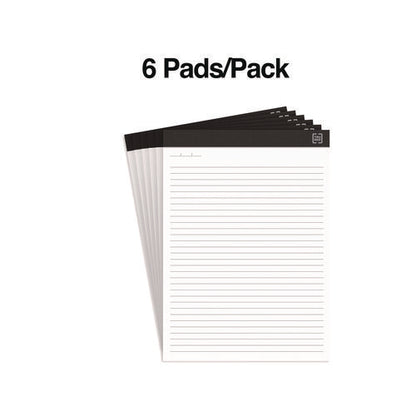 Notepads, Narrow Rule, 50 White 8.5 X 11.75 Sheets, 6/pack