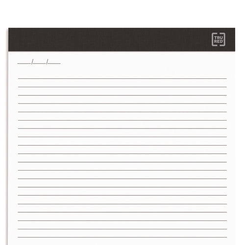 Notepads, Narrow Rule, 50 White 8.5 X 11.75 Sheets, 6/pack