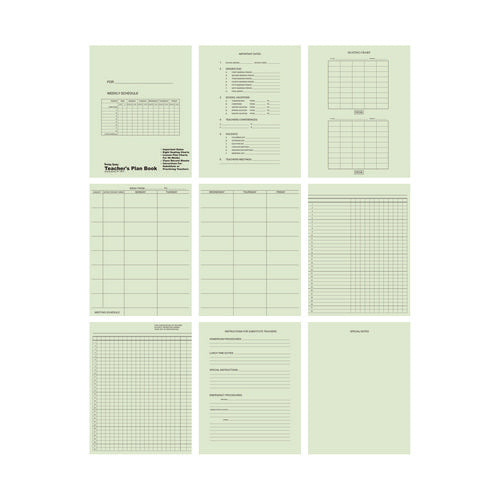 Wirebound Teacher's Plan Book, 11 X 8.5, Randomly Assorted Cover Colors