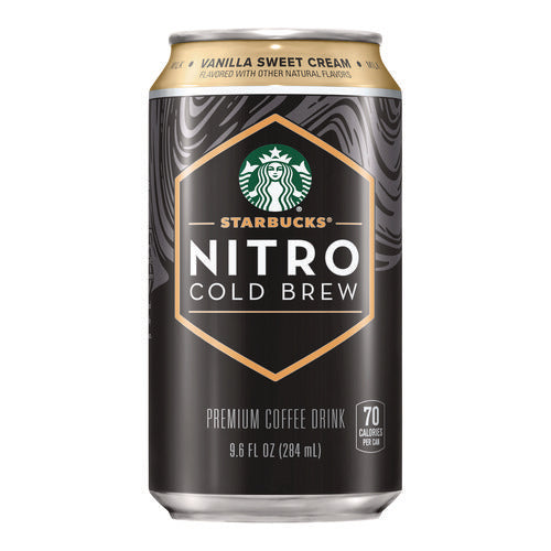 Nitro Cold Brew Coffee, Vanilla Sweet Cream, 9.6 Oz Can, 12/carton