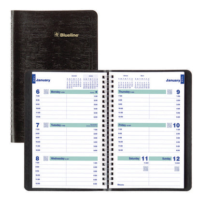 Plan And Link Weekly Planner, 8" X 5", Black Cover, 12-month (jan To Dec): 2025