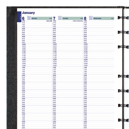 Plan And Link Weekly Appointment Planner, 9.25" X 7.25", Black Cover, 12-month (jan To Dec): 2025