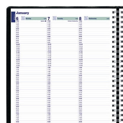 Plan And Link Weekly Appointment Planner, 11" X 9.06", Black Cover, 12-month (jan To Dec): 2025