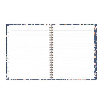 One Tree Planted Effie Weekly/monthly Planner, Floral Artwork, 11" X 8.5", Blue/peach/green Cover, 12-month (jan-dec): 2025