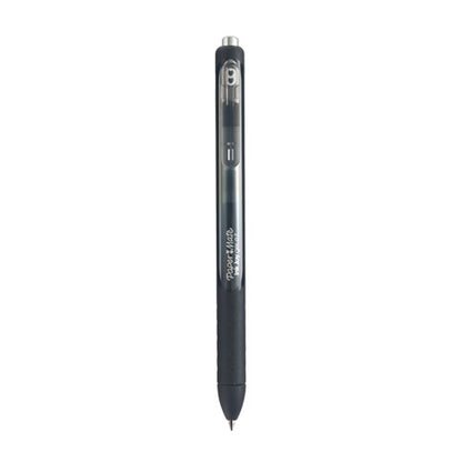 Inkjoy Gel Pen, Retractable, Medium 0.7 Mm, Black Ink, Black Barrel, Dozen