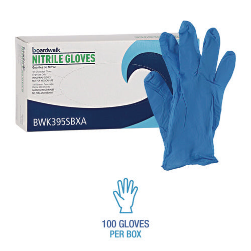 Disposable Powder-free Nitrile Gloves, Small, Blue, 5 Mil, 100/box, 10 Boxes/carton