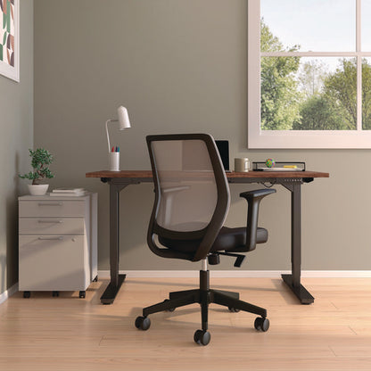 Wessex Ergonomic Fabric Mesh Swivel Task Chair, Supports Up To 275 Lbs, 17.09 To 20.83 Seat Height, Black Seat/back/base