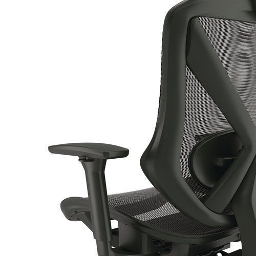 Taunton Ergonomic Mesh Swivel Task Chair, Supports Up To 275 Lb, 17.44 To 20.98 Seat Height, Black Seat/back, Black Base