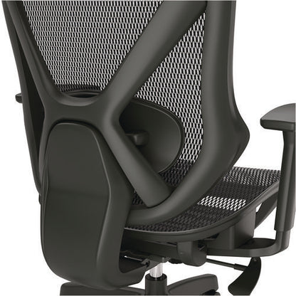 Taunton Ergonomic Mesh Swivel Task Chair, Supports Up To 275 Lb, 17.44 To 20.98 Seat Height, Black Seat/back, Black Base