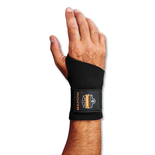 Proflex 670 Ambidextrous Single Strap Wrist Support, Medium, Fits Left/right Hand, Black