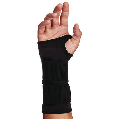 Proflex 685 Wrist Support Sleeve - Double Strap, Large, Fits Left Hand/right Hand, Black