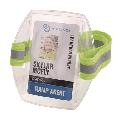 Squids 3388 Wrist Id/badge Holder, Vertical, Hi-vis Lime, 3.5 X 5.5 Holder, 2.75 X 3.75 Insert