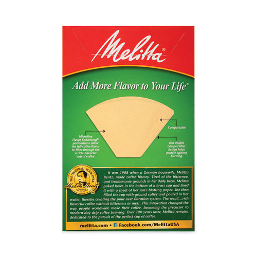 Melitta Coffee Filters, #4, 8 To 12 Cup Size, Cone Style, 100 Filters/pack, 3/pack