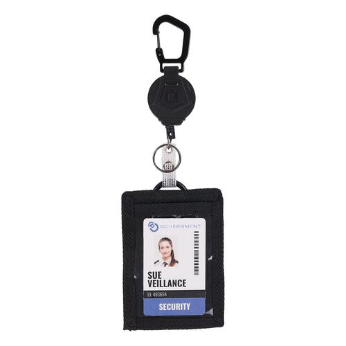 Squids 3391 Id/badge Reel, Extends 32", Black