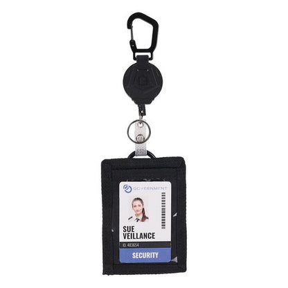 Squids 3391 Id/badge Reel, Extends 32", Black