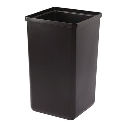 29 Gallon Trash/recycling Cans, Steel, Blue Cans/bottles Recycling With Mixed Lid, Black Trash Can With Square Lid