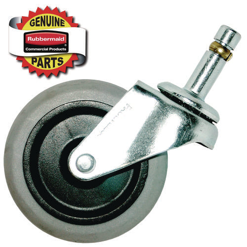 3" Swivel Caster, Grip Ring Stem, 3" Wheel, Black/gray