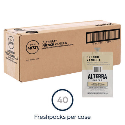 Alterra French Vanilla Coffee Freshpack, 0.23 Oz Pouch, 40/carton