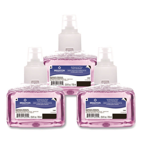 Antibacterial Foaming Hand Soap Refill For Ltx Dispenser, Plum Scent, 23.6 Oz, 3/carton