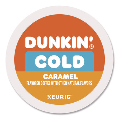 Cold Iced Coffee K-cups, Caramel, 0.44 Oz, 22/box