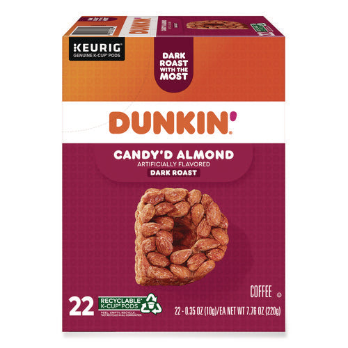 Candy'd Almond Coffee K-cups, 0.35 Oz, 22/box