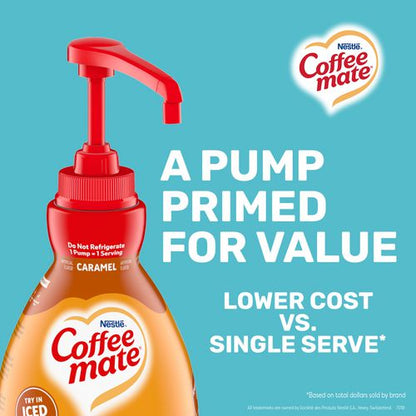 Liquid Creamer Pump Bottle, Caramel, 50.7 Oz Pump Bottle