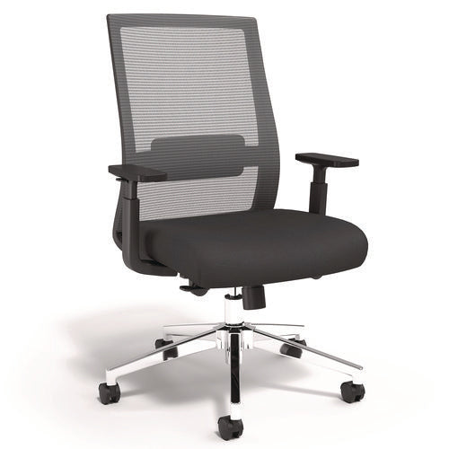 Ashdale Ergonomic Fabric Swivel Task Chair, Supports Up To 275 Lb, 18.15 To 21.89 Seat Height, Black Seat/back, Black Base