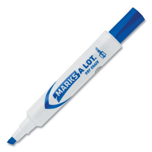 Marks A Lot Desk-style Dry Erase Marker, Broad Chisel Tip, Blue