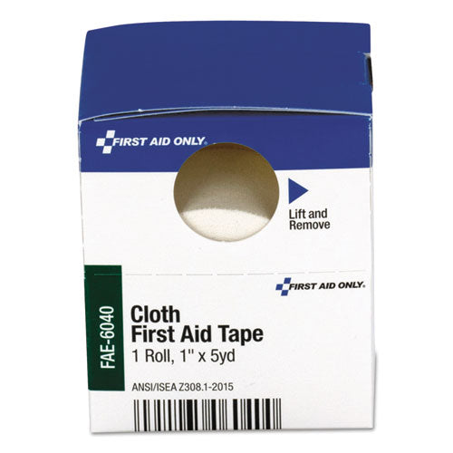 First Aid Tape, Acrylic/cloth, 1" X 5 Yds, White