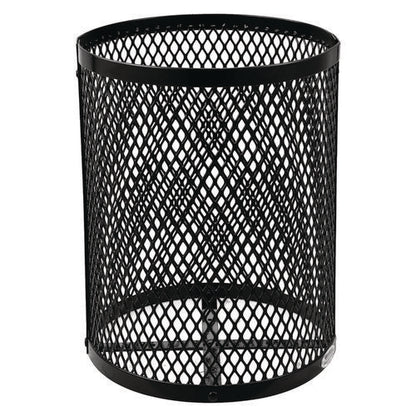 Outdoor Diamond Steel Trash Can, 36 Gal, Black