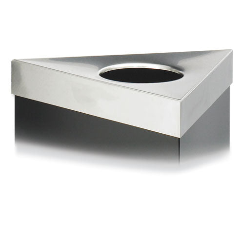 Trifecta Waste Receptacle Lid, No Inscription, 20w X 20d X 3h, Stainless Steel